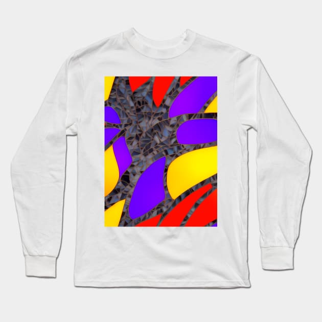 Blackhole and Multicolor Portal - Stained Glass Design Long Sleeve T-Shirt by Artilize